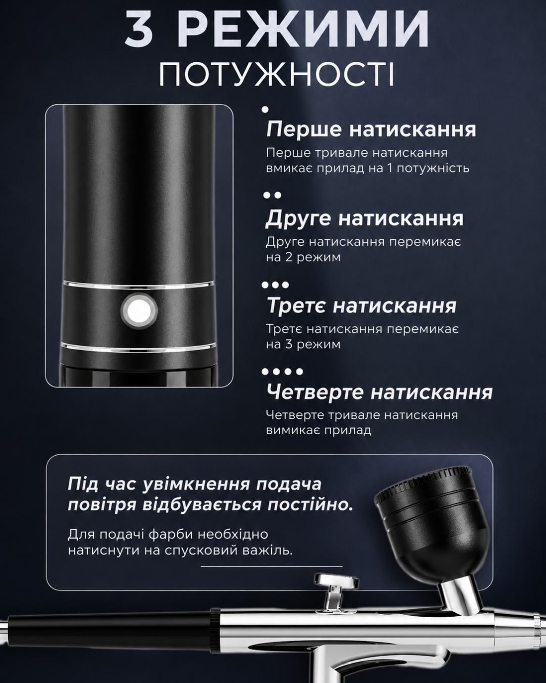Три режими потужності